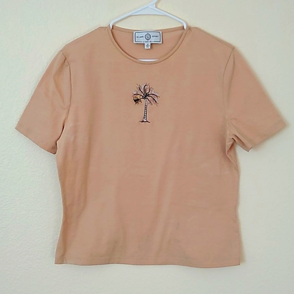 St. John Sport by Marie Gray Tops - St. John Sport Monkey Tee